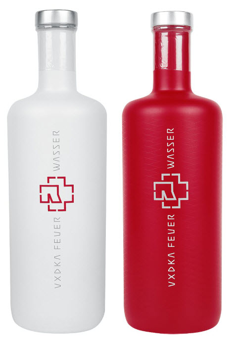 WEIßE Flasche Rammstein Vodka 0,7L Feuer & Wasser 2020 Edition (40% Vol.)